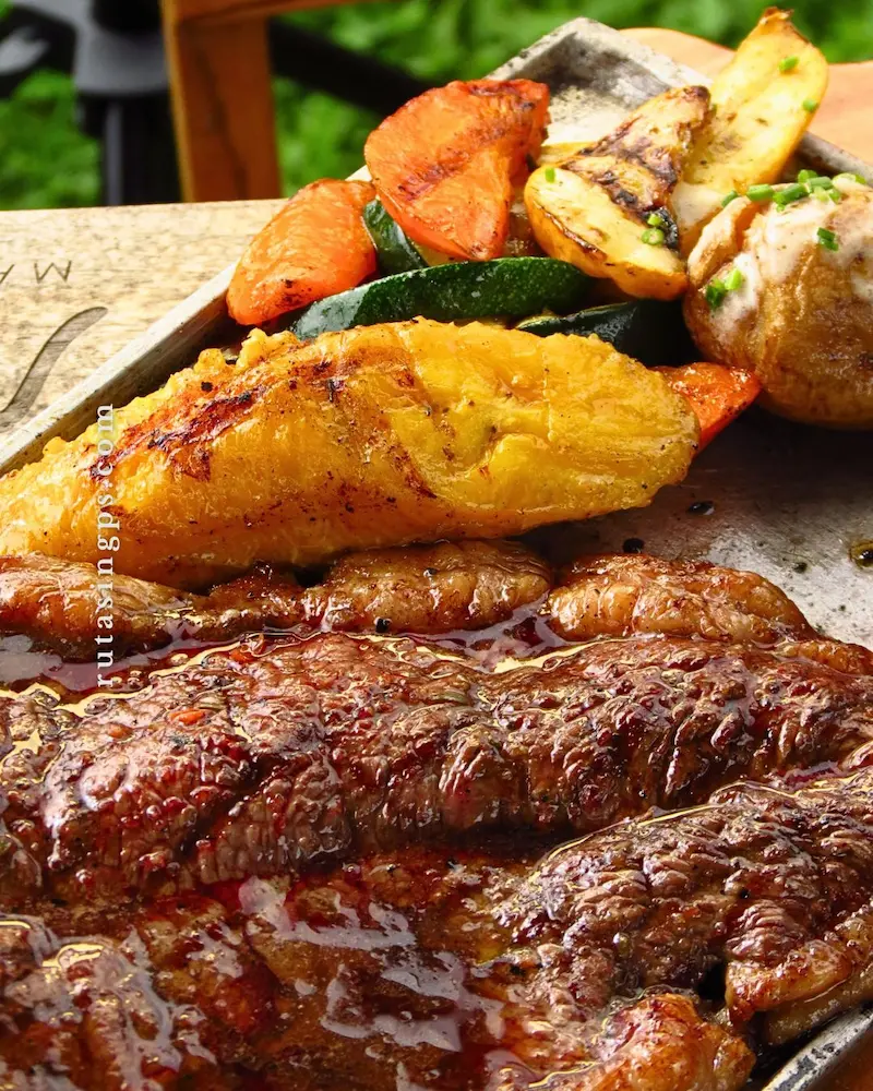 Carne con vegetales refinados